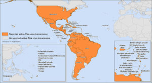 zika virus - map